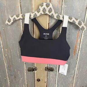 Splits59 Women's Black and Pink Sports Bra